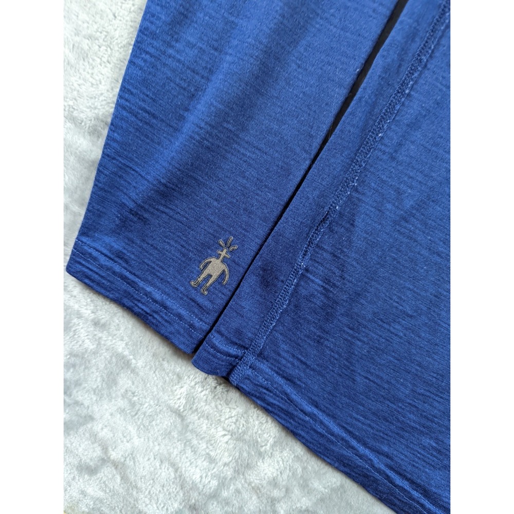 Smartwool Shirt Mens Large Blue Merino Wool Base Layer Long Sleeve Casual READ - Picture 12 of 13